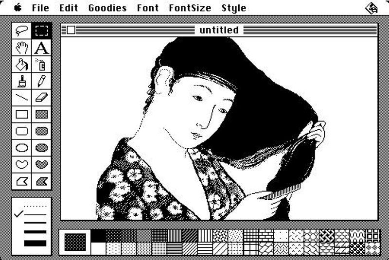 Early MacPaint drawing by Susan KareCredit: Apple, Inc.